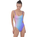 Pastel Rainbow, Color Tie Strap One Piece Swimsuit