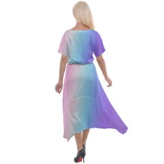 Cross Front Sharkbite Hem Maxi Dress 