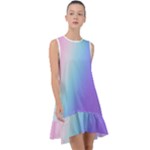 Pastel Rainbow, Color Frill Swing Dress