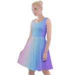 Pastel Rainbow, Color Knee Length Skater Dress