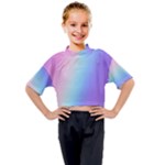 Pastel Rainbow, Color Kids Mock Neck T-Shirt