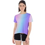 Pastel Rainbow, Color Open Back Sport T-Shirt