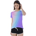 Pastel Rainbow, Color Short Sleeve Open Back T-Shirt