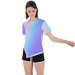 Pastel Rainbow, Color Asymmetrical Short Sleeve Sports T-Shirt