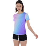 Pastel Rainbow, Color Back Circle Cutout Sports T-Shirt