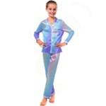 Pastel Rainbow, Color Kids  Satin Long Sleeve Pajamas Set