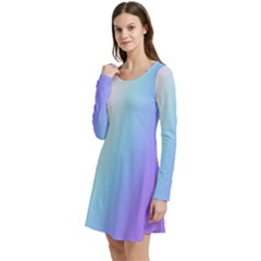 Long Sleeve Velour Skater Dress 