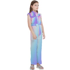 Kids  Sleeveless Ruffle Edge Band Collar Chiffon One Piece 