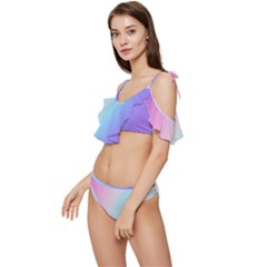 Ruffle Edge Tie Up Bikini Set	 