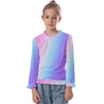 Pastel Rainbow, Color Kids  Frill Detail T-Shirt