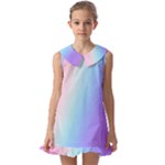 Pastel Rainbow, Color Kids  Pilgrim Collar Ruffle Hem Dress