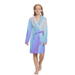 Pastel Rainbow, Color Kids  Long Sleeve Velvet Lounge Robe