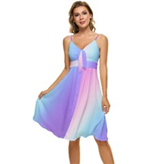 Sleeveless Tie Front Chiffon Dress 