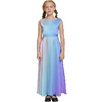 Pastel Rainbow, Color Kids  Satin Sleeveless Maxi Dress