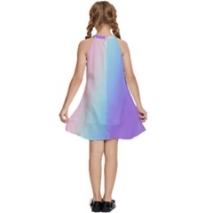 Kids  Halter Collar Waist Tie Chiffon Dress 