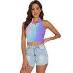 Pastel Rainbow, Color Backless Halter Cami Shirt