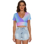 Pastel Rainbow, Color V-Neck Crop Top