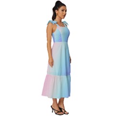 Tie-Strap Tiered Midi Chiffon Dress 