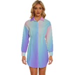 Pastel Rainbow, Color Womens Long Sleeve Shirt Dress