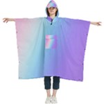 Pastel Rainbow, Color Women s Hooded Rain Ponchos