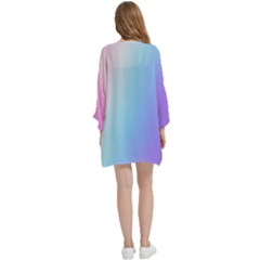 Open Front 3/4 Sleeve Batwing Chiffon Cardigan Kimono 