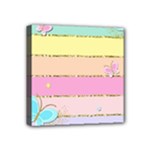 Pastel, Butterfly, Spring, Stripes, Mini Canvas 4  x 4  (Stretched)