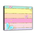 Pastel, Butterfly, Spring, Stripes, Canvas 10  x 8  (Stretched)