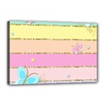 Pastel, Butterfly, Spring, Stripes, Canvas 18  x 12  (Stretched)