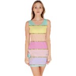 Pastel, Butterfly, Spring, Stripes, Bodycon Dress