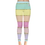 Pastel, Butterfly, Spring, Stripes, Everyday Leggings 