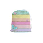 Pastel, Butterfly, Spring, Stripes, Drawstring Pouch (Medium)