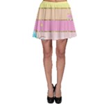 Pastel, Butterfly, Spring, Stripes, Skater Skirt