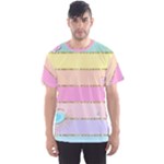 Pastel, Butterfly, Spring, Stripes, Men s Sport Mesh T-Shirt