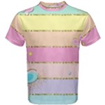 Pastel, Butterfly, Spring, Stripes, Men s Cotton T-Shirt