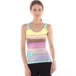 Pastel, Butterfly, Spring, Stripes, Women s Basic Tank Top