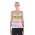 Pastel, Butterfly, Spring, Stripes, Spaghetti Strap Top