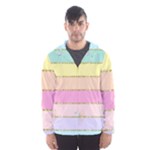 Pastel, Butterfly, Spring, Stripes, Men s Hooded Windbreaker