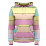 Pastel, Butterfly, Spring, Stripes, Women s Pullover Hoodie