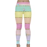 Pastel, Butterfly, Spring, Stripes, Classic Yoga Leggings