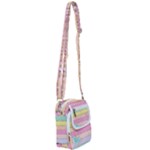 Pastel, Butterfly, Spring, Stripes, Shoulder Strap Belt Bag