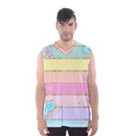 Pastel, Butterfly, Spring, Stripes, Men s Basketball Tank Top