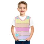 Pastel, Butterfly, Spring, Stripes, Kids  Basketball Tank Top