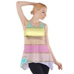 Pastel, Butterfly, Spring, Stripes, Side Drop Tank Tunic