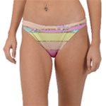 Pastel, Butterfly, Spring, Stripes, Band Bikini Bottoms