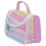 Pastel, Butterfly, Spring, Stripes, Satchel Handbag