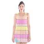 Pastel, Butterfly, Spring, Stripes, Scoop Neck Skater Dress