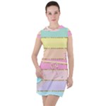 Pastel, Butterfly, Spring, Stripes, Drawstring Hooded Dress