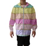 Pastel, Butterfly, Spring, Stripes, Kids  Hooded Windbreaker