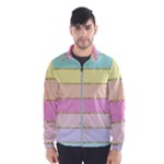 Pastel, Butterfly, Spring, Stripes, Men s Windbreaker