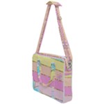 Pastel, Butterfly, Spring, Stripes, Cross Body Office Bag